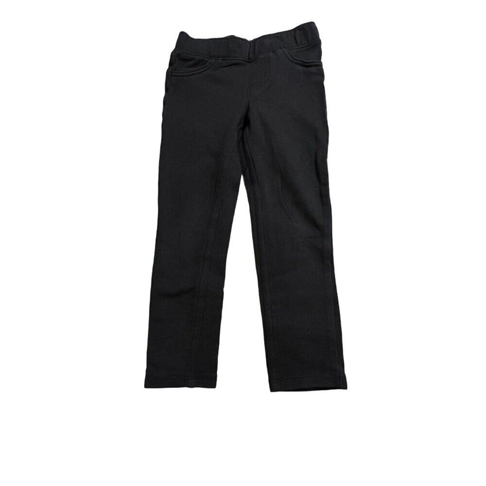 Jumping Beans Jeans Pants Girls Size 3T Black Knit Elastic Waistband Pull on sty